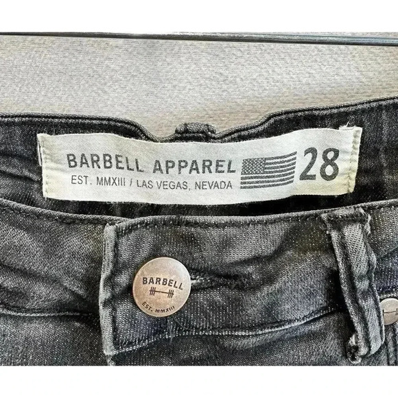 Barbell Jeans‎ Mens 28x33 Slim Athletic Black Performance Stretch Apparel Denim - Picture 4 of 10